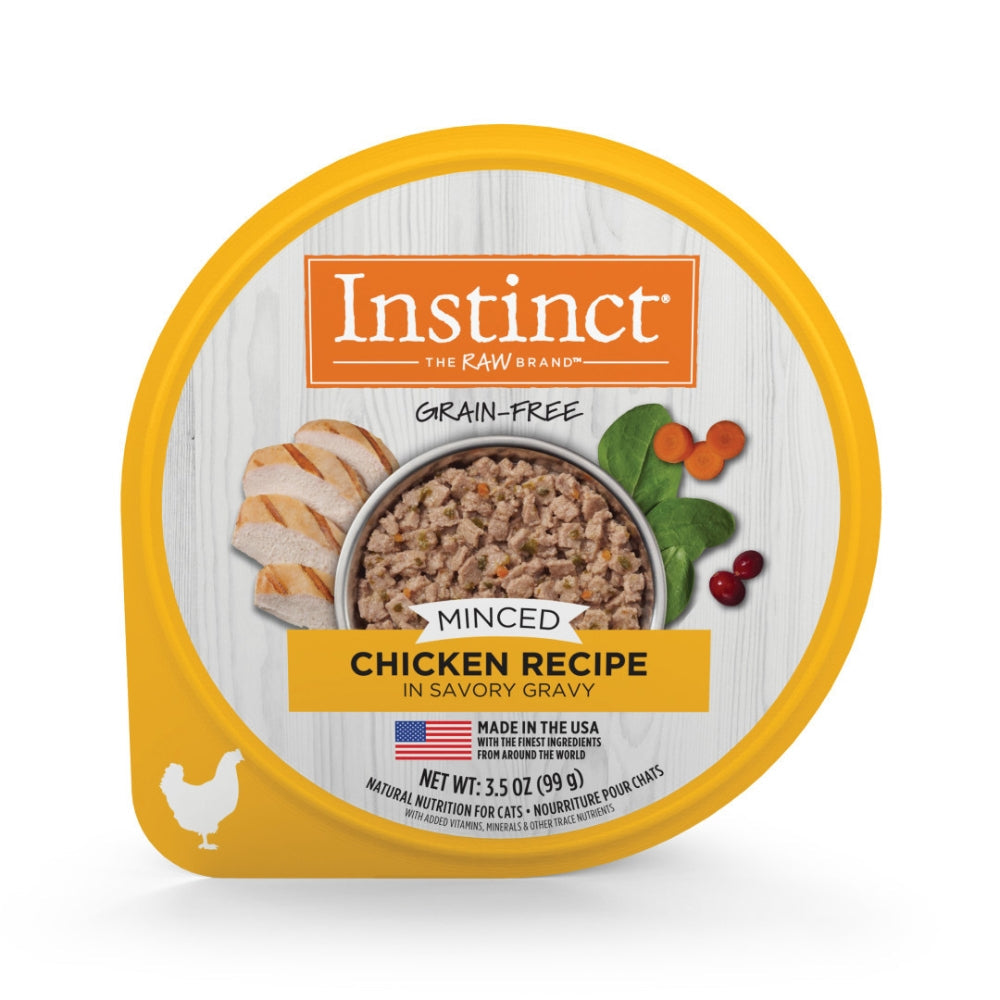 Instinct Grain-Free Minced Recipe Wet Cat Food Cup – Real Chicken, 3.5oz