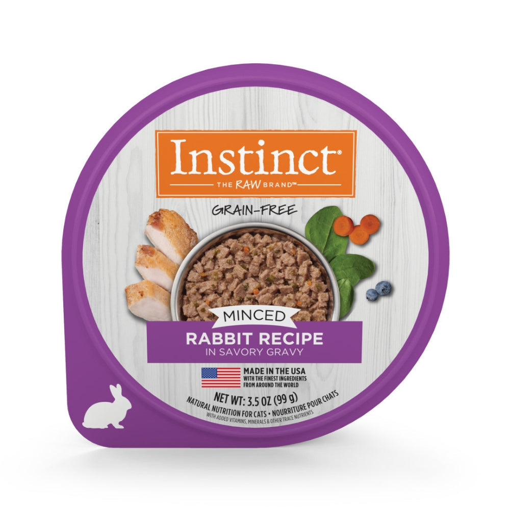 Instinct Grain-Free Minced Recipe Wet Cat Food Cup – Real Rabbit, 3.5oz