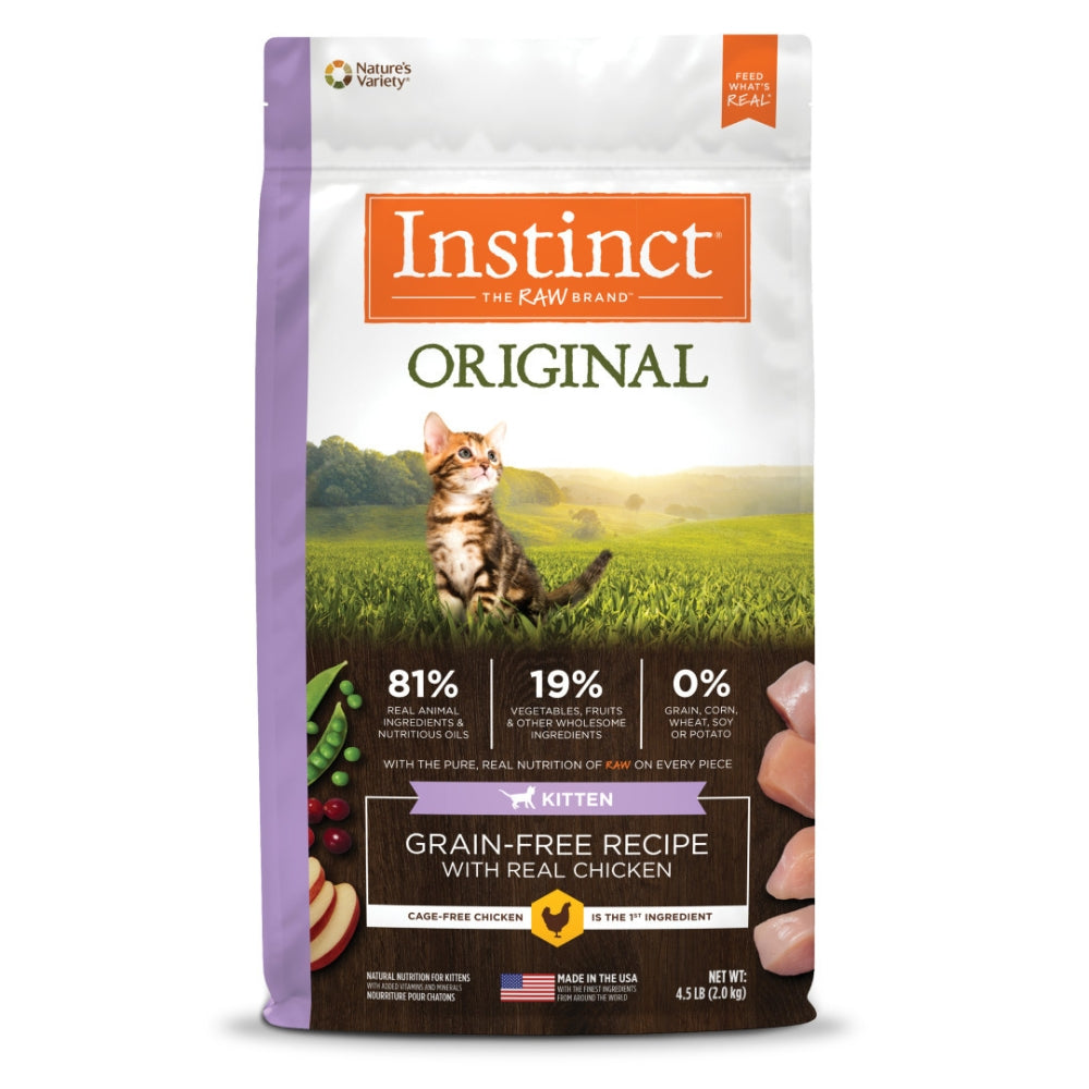 Instinct Original Grain-Free Dry Kitten Food – Real Chicken, 4.5lb