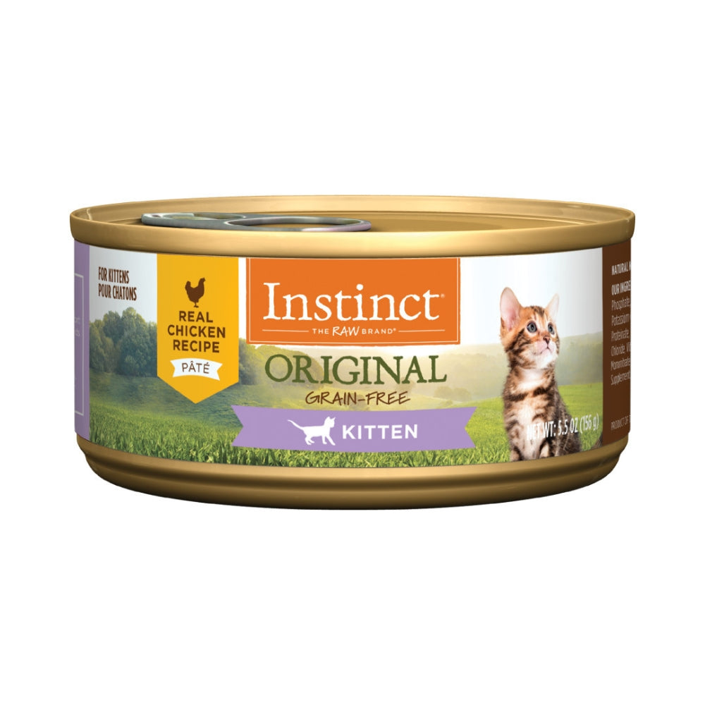 Instinct Original Kitten Grain-Free Pâté Real Chicken Recipe Canned Cat Food 5.5oz