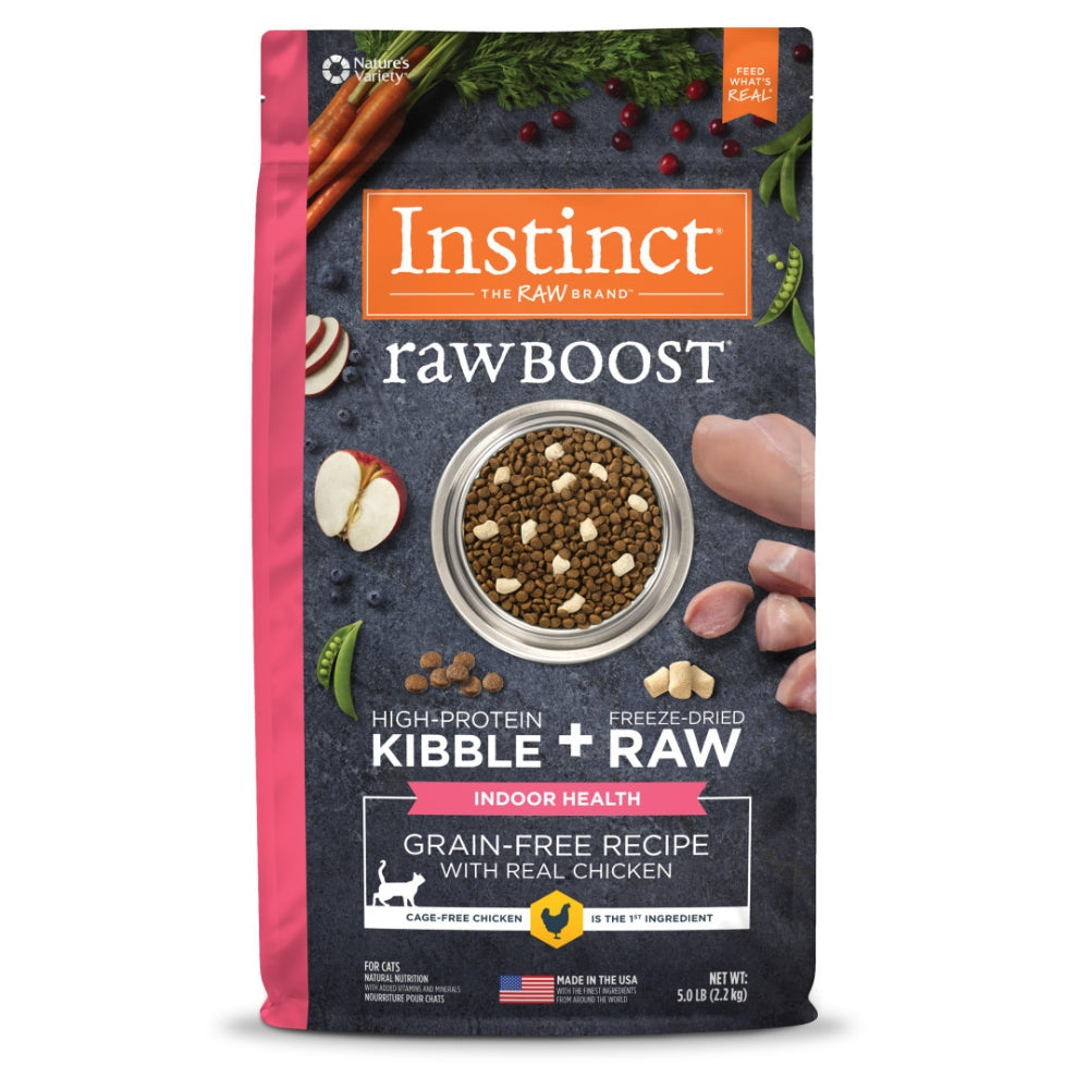 Instinct Raw Boost Kibble Indoor Health Recipe with Real Chicken, 5lb