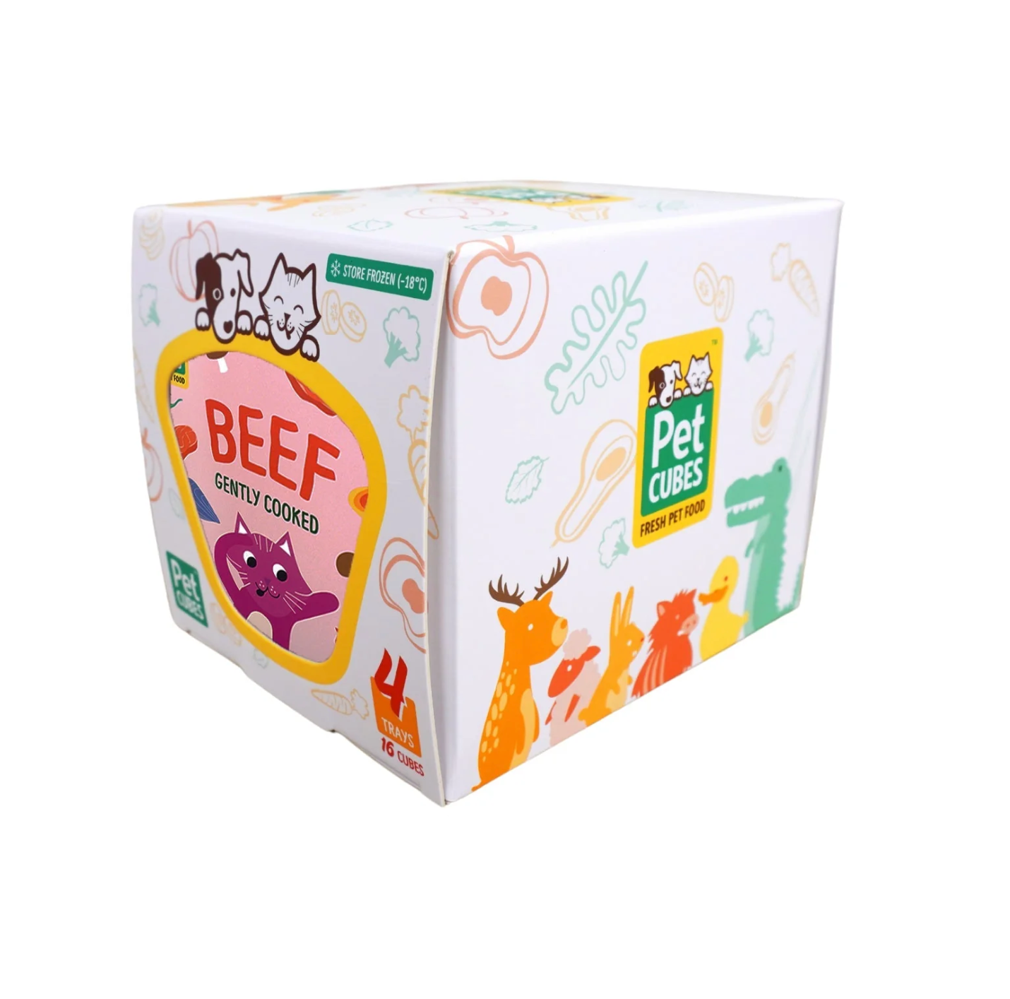 PetCubes Gently Cooked Beef Cat Food – 1 Case