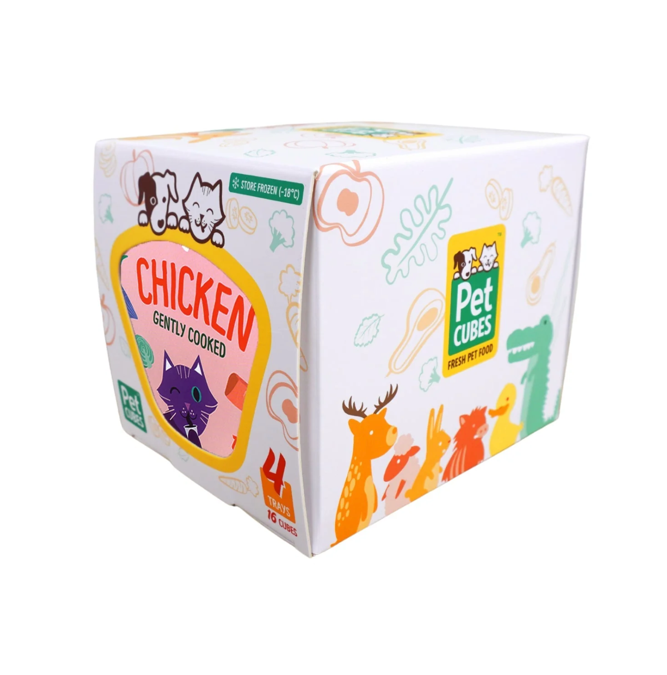 PetCubes Gently Cooked Chicken Cat Food – 1 Case