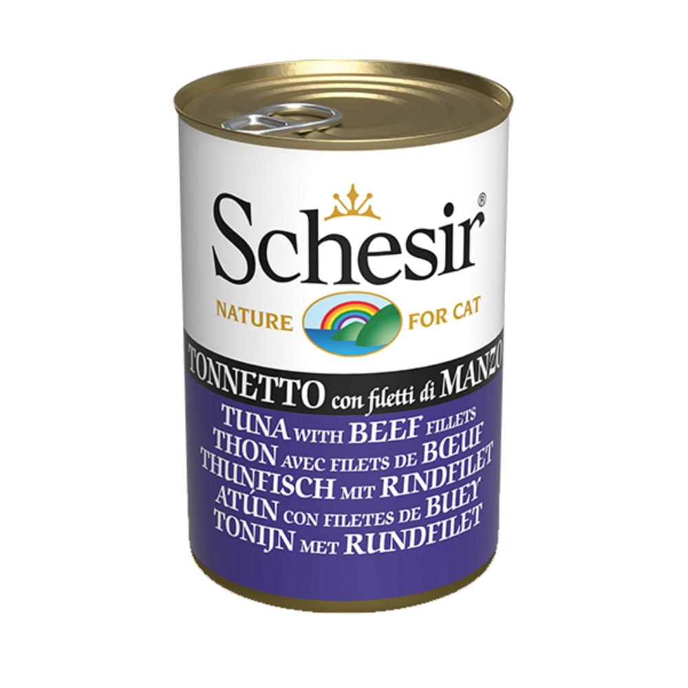 Schesir Tuna with Beef in Jelly Canned Cat Food, 140g
