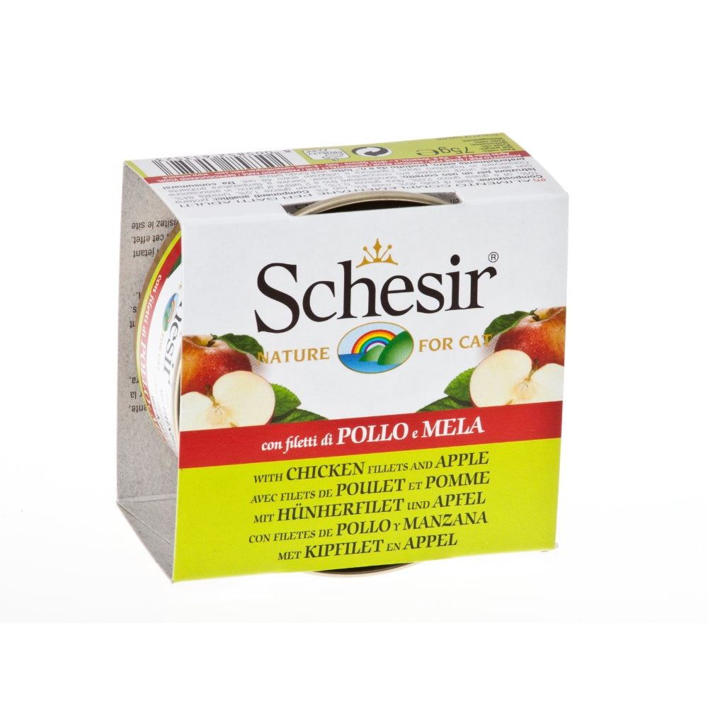 Schesir Chicken and Apple Canned Cat Food, 75g