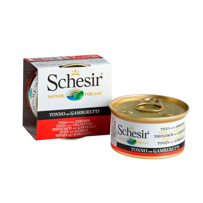 Schesir Tuna with Shrimps in Jelly Canned Cat Food, 85g