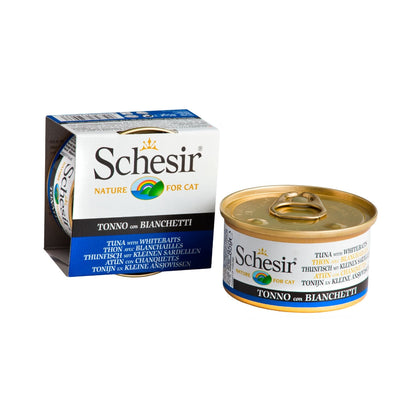 Schesir Tuna with Whitebait in Jelly Canned Cat Food, 85g