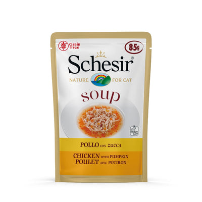 Schesir Chicken with Pumpkin Cat Food Soup Pouch, 85g