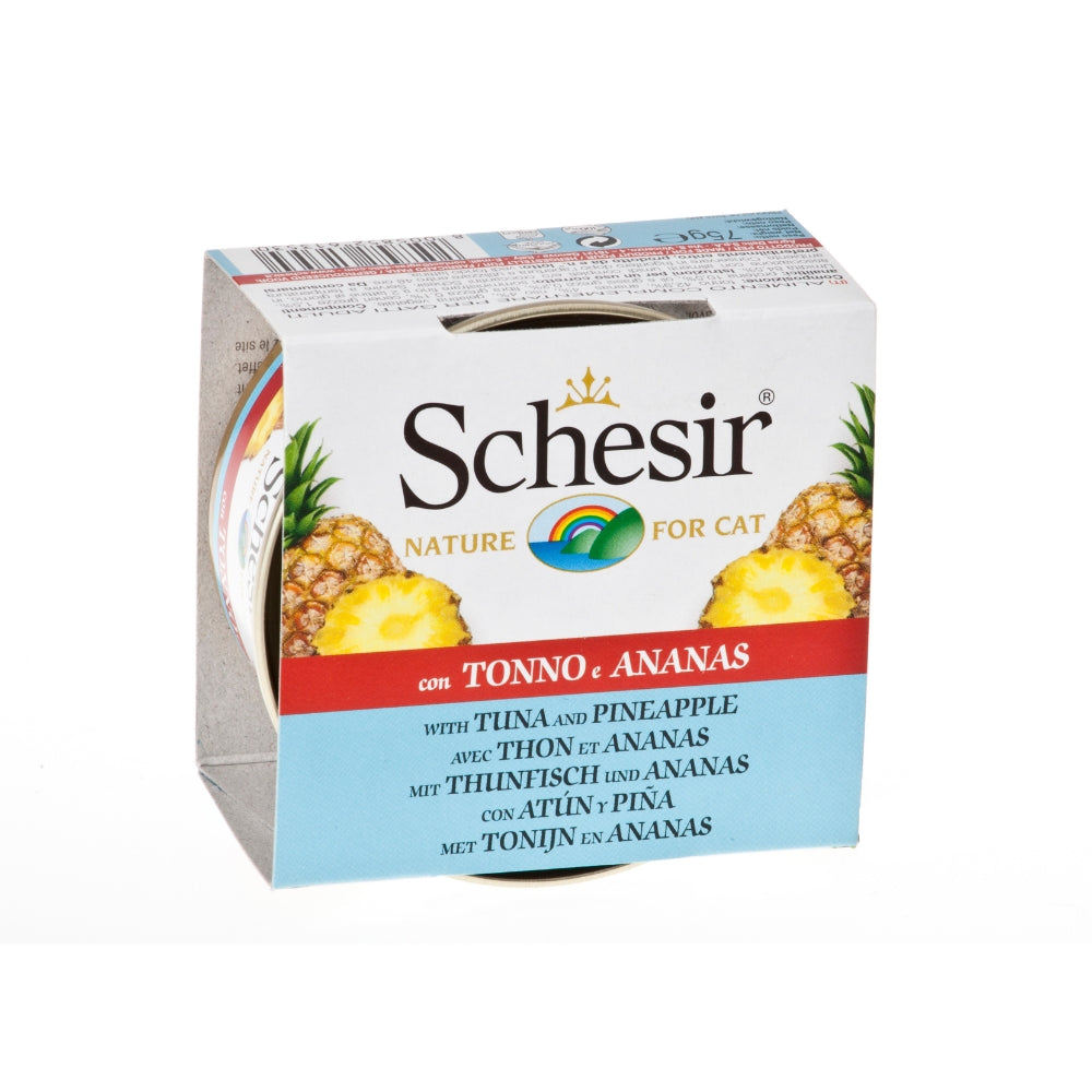 Schesir Tuna and Pineapple Canned Cat Food, 75g