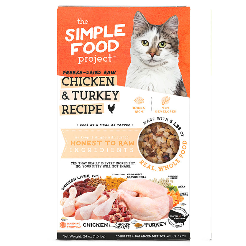 The Simple Food Project Freeze-Dried Raw Cat Food – Chicken & Turkey
