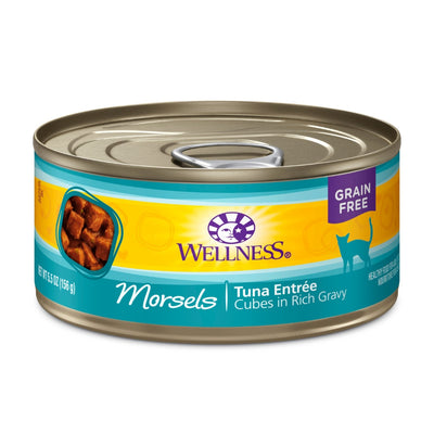 (Carton of 12) Wellness Complete Health Morsels Tuna Entree Canned Cat Food, 5.5 oz