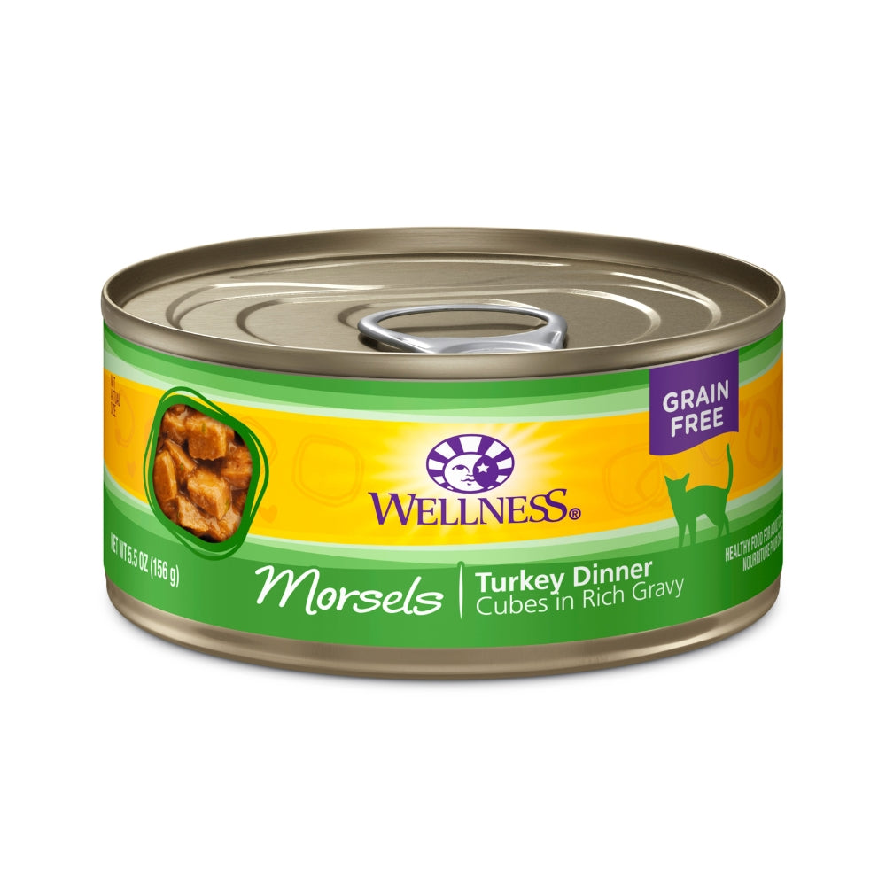 Wellness Complete Health Morsels Cubed Turkey Dinner Canned Cat Food, 5.5 oz