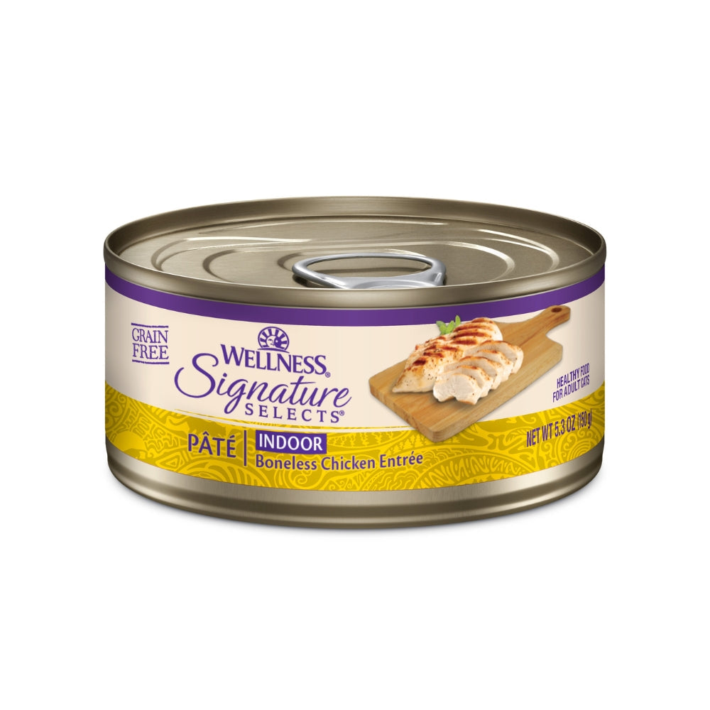 Wellness CORE Signature Selects Paté Indoor Boneless Chicken Entrée Canned Cat Food, 5.3 oz