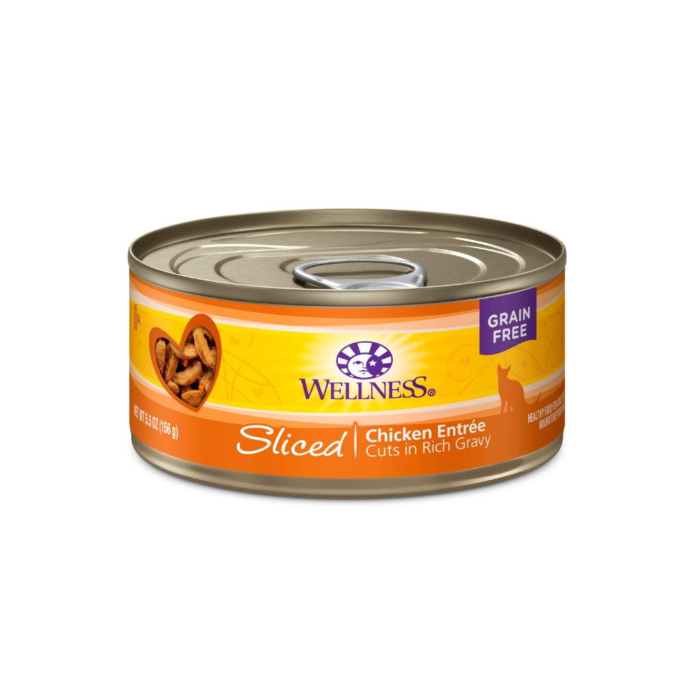 Wellness Complete Health Sliced Chicken Entree Canned Cat Food, 5.5 oz