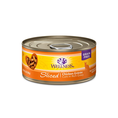 (Carton of 12) Wellness Complete Health Sliced Chicken Entree Canned Cat Food, 5.5 oz