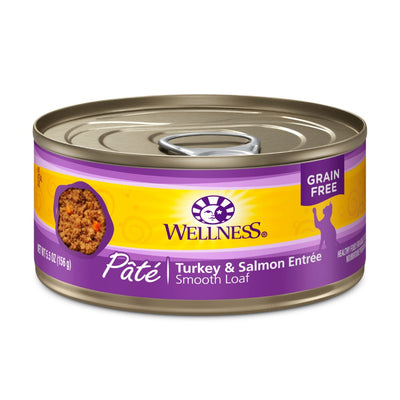 (Carton of 12) Wellness Complete Health Pate Turkey & Salmon Canned Cat Food, 5.5 oz