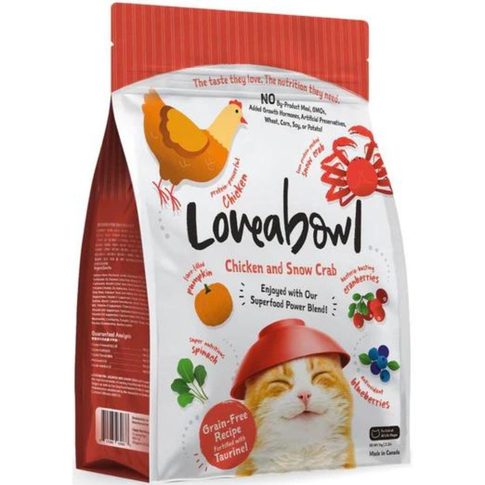 Loveabowl Grain-Free Chicken & Snow Crab Dry Cat Food