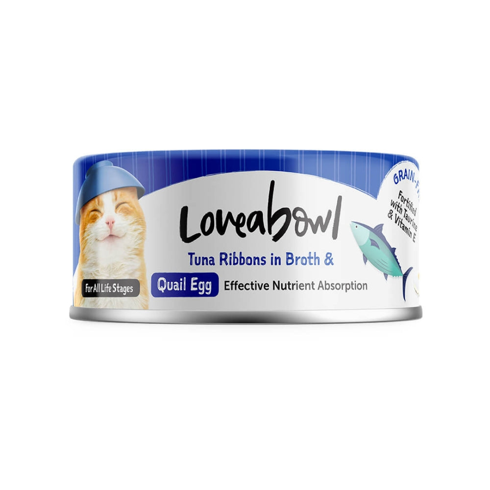 Loveabowl Chicken & Tuna in Broth Wet Cat Food 70g - Tuna & Quail Egg