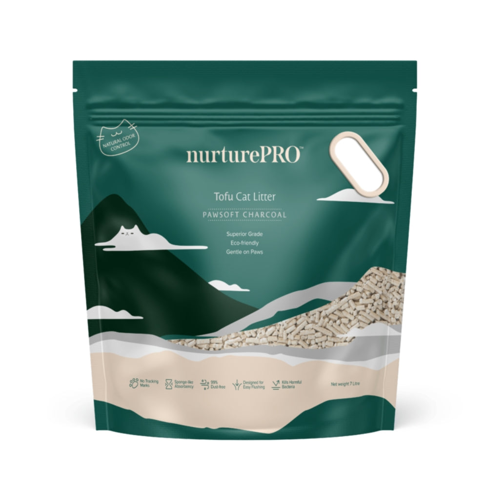Nurture Pro Tofu Cat Litter – Charcoal 7L